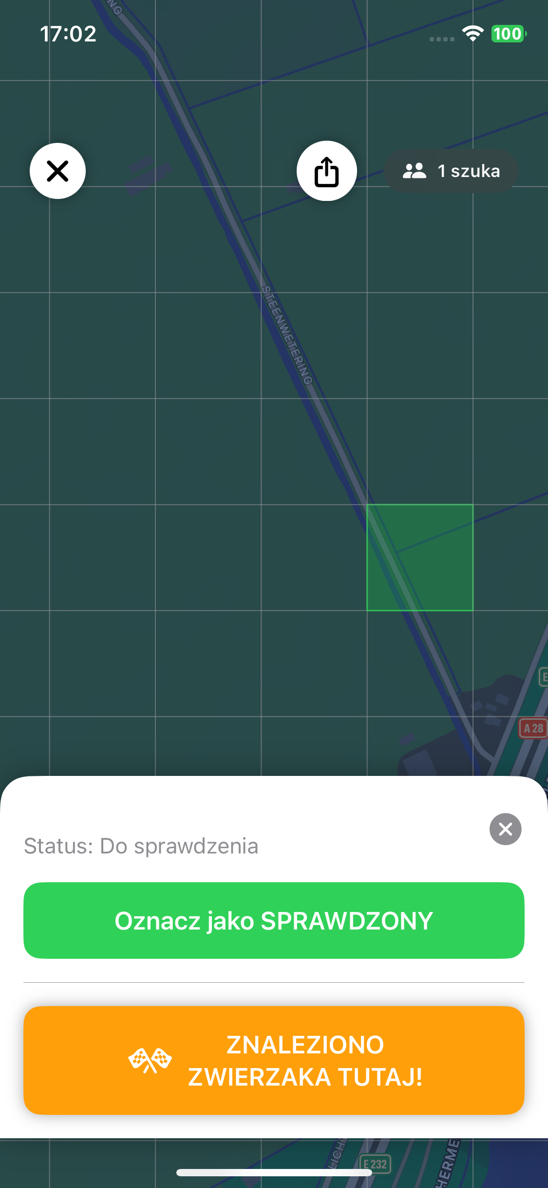 Search Missions map